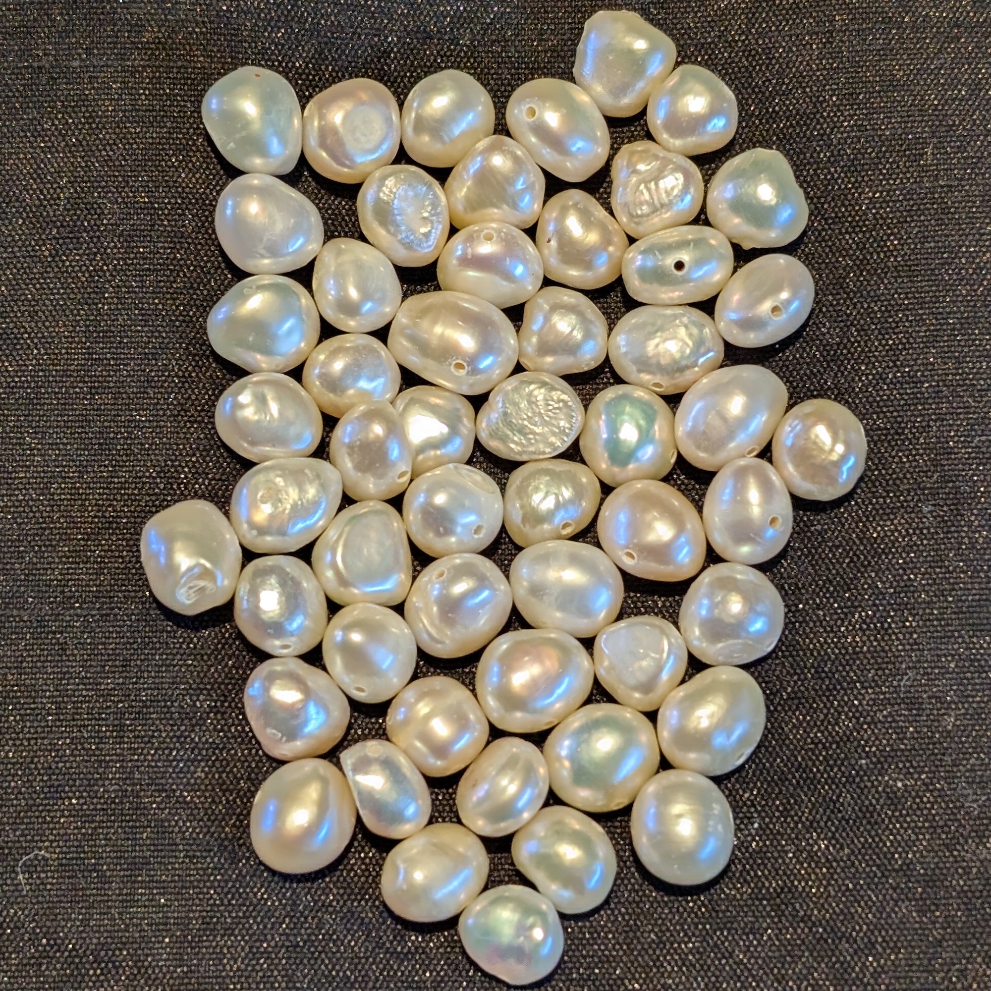 Testing a cultivated freshwater pearl to destruction